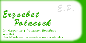 erzsebet polacsek business card