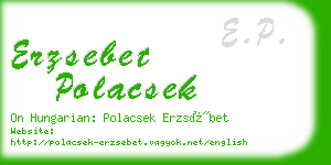 erzsebet polacsek business card